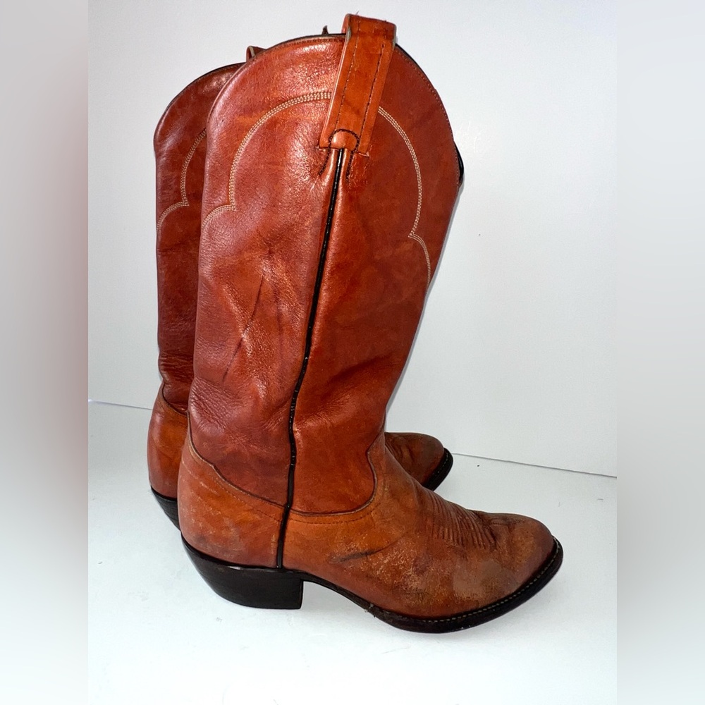 TONY LAMA Style 5084 Vintage Western
Distressed‎ Cowboy Leather Boots Sz 7.5